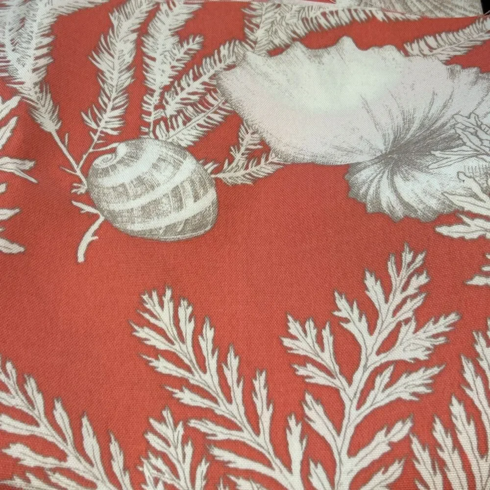Strong Weave Fabric Lot Totes Bags Sewing Floral Seaside Coral